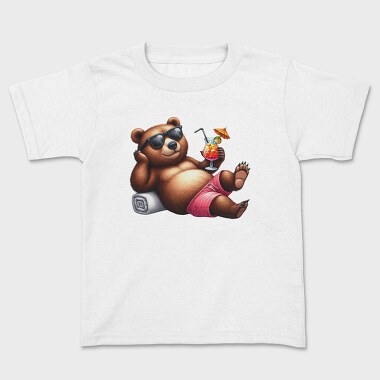 Bear Sunglasses Cocktail, Tricou Copii