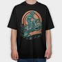 Biker Jumping Motocross Motorcycle, Tricou Oversize Barbati (Unisex)