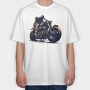 Classic Motorcycle Rider, Tricou Oversize Barbati (Unisex)