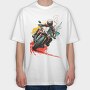 Colorful Explosion Sports Motorcycle Rider, Tricou Oversize Barbati (Unisex)