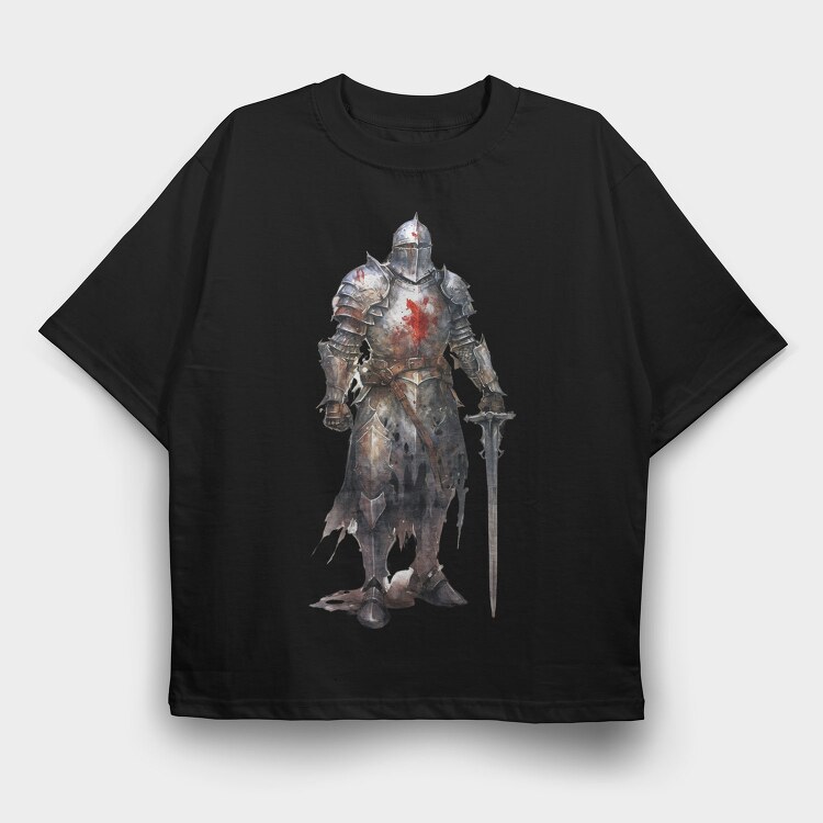 Blood Bearer Knight, Tricou Oversize Barbati (Unisex)