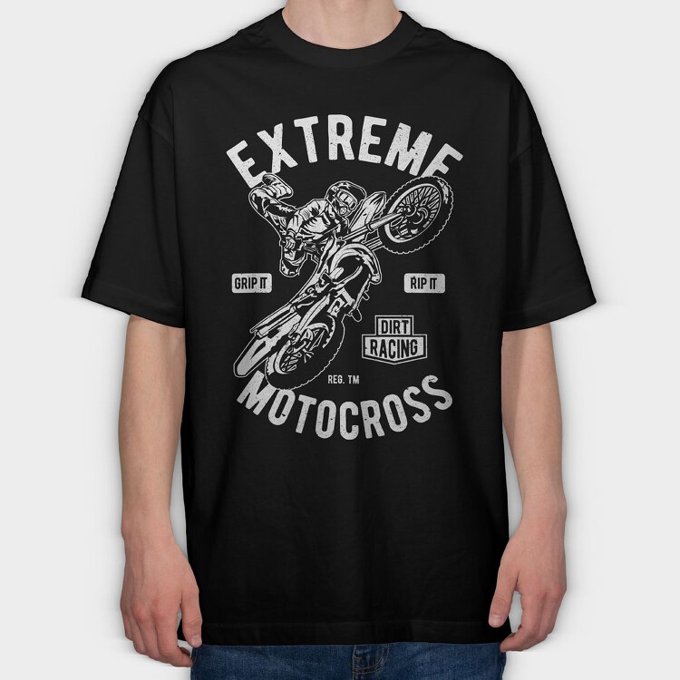 Extreme Motocross, Tricou Oversize Barbati (Unisex)