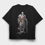 Blood Bearer Knight, Tricou Oversize Barbati (Unisex)