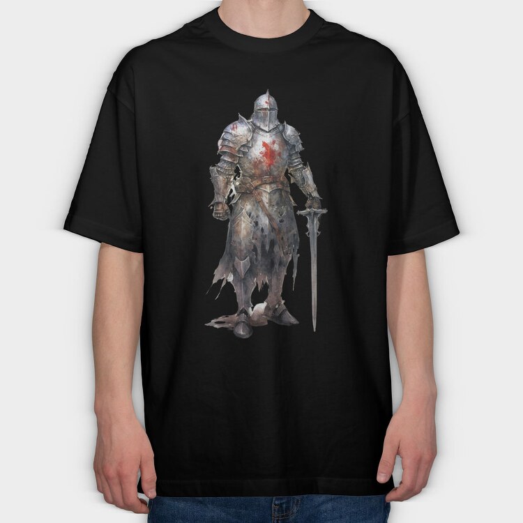 Blood Bearer Knight, Tricou Oversize Barbati (Unisex)