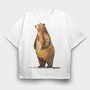 Bear Looking Wise, Tricou Oversize Barbati (Unisex)