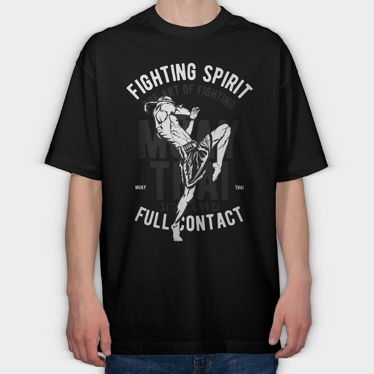 Fighting Spirit, Tricou Oversize Barbati (Unisex)