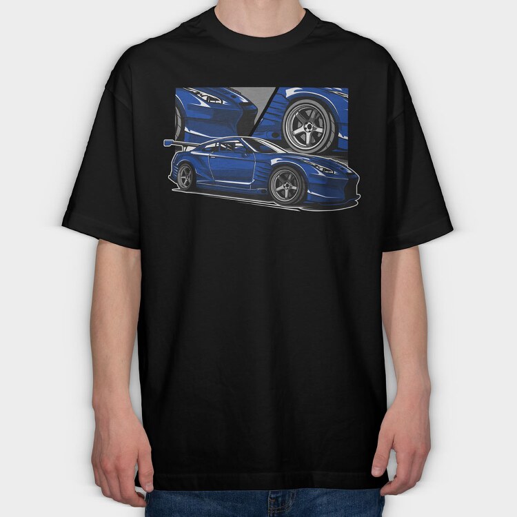 BLUE GTR, Tricou Oversize Barbati (Unisex)