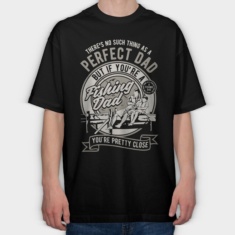 Fishing Dad, Tricou Oversize Barbati (Unisex)