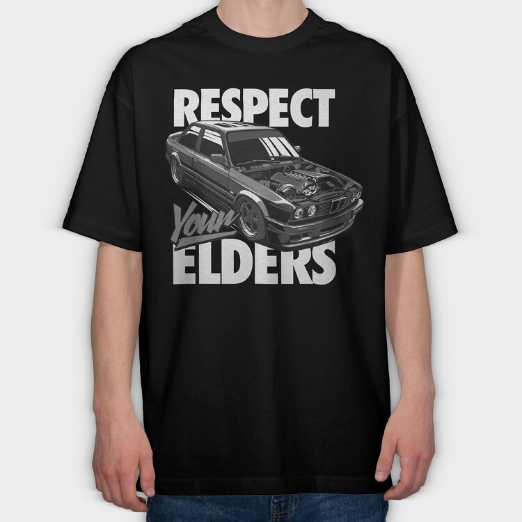 BMW E30 M3 2, Tricou Oversize Barbati (Unisex)