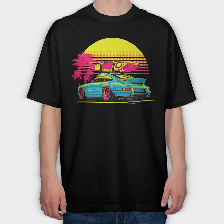 Singer Porsche, Tricou Oversize Barbati (Unisex)