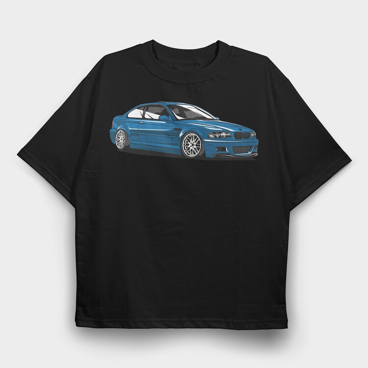 Bmw E46 M3, Tricou Oversize Barbati (Unisex)