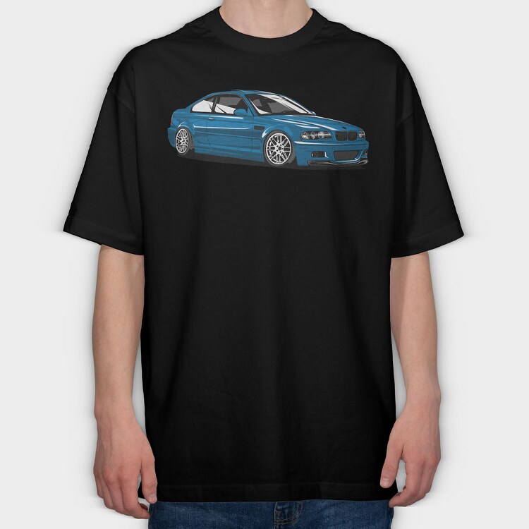 Bmw E46 M3, Tricou Oversize Barbati (Unisex)