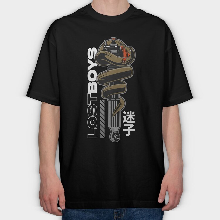 Snake Coilover, Tricou Oversize Barbati (Unisex)