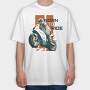 Motorcycle SportArt Japanese, Tricou Oversize Barbati (Unisex)