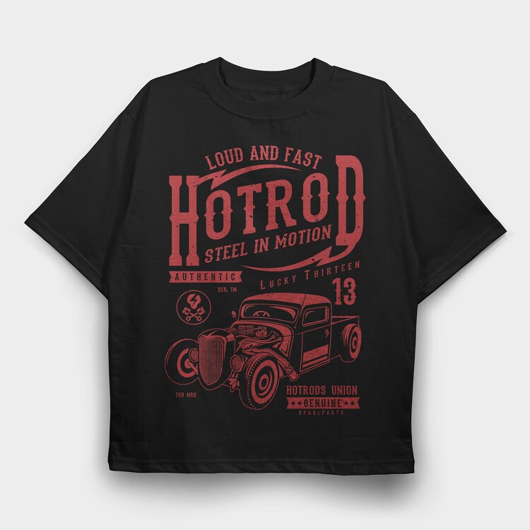 Steel In Motion, Tricou Oversize Barbati (Unisex)