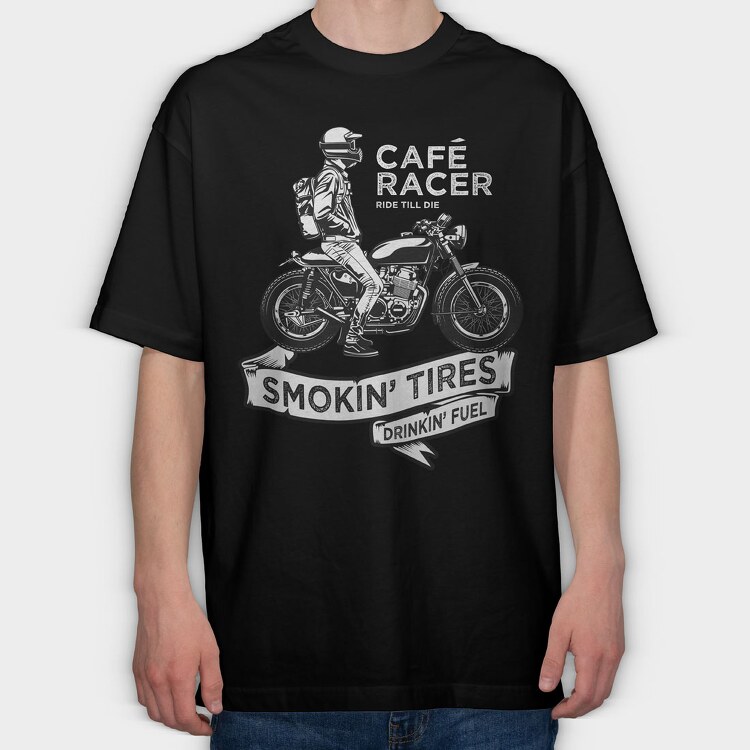 CAFE RACER, Tricou Oversize Barbati (Unisex)