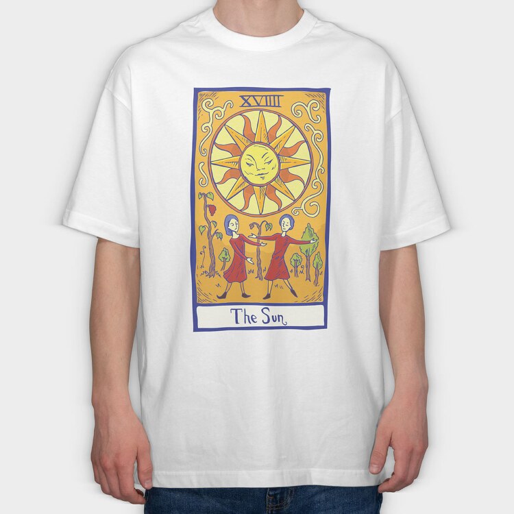 Tarot Card the Sun, Tricou Oversize Barbati (Unisex)
