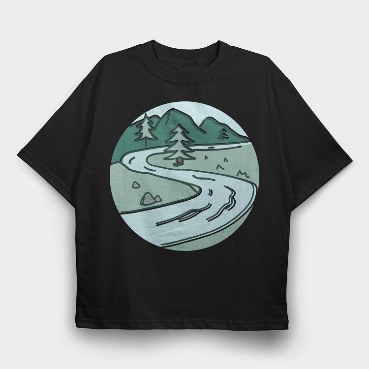 Nature Scenery 4, Tricou Oversize Barbati (Unisex)