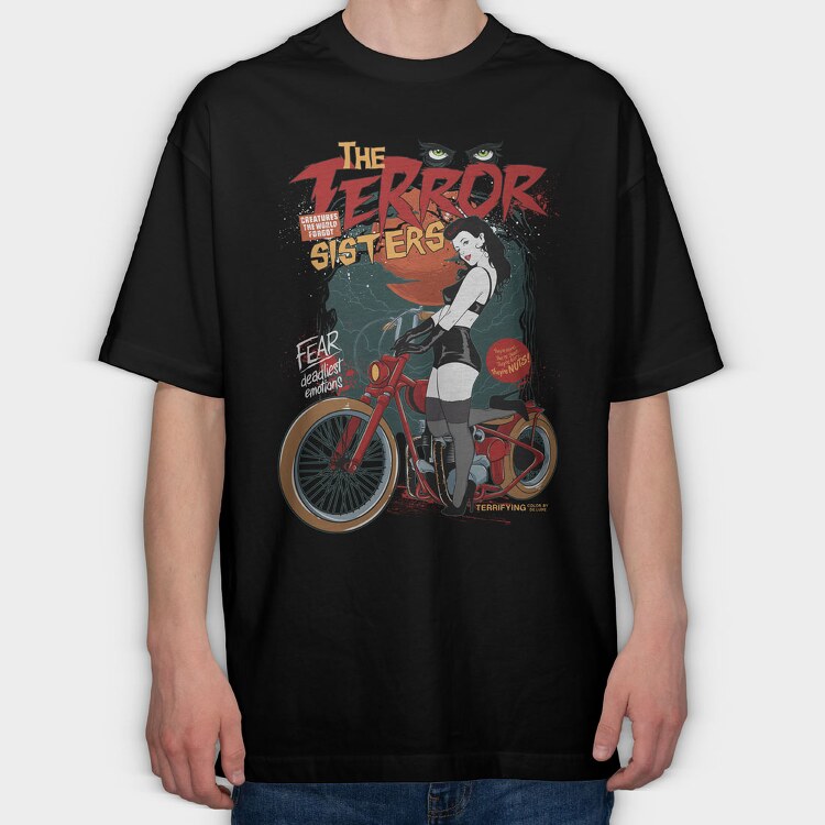 Terror Sisters, Tricou Oversize Barbati (Unisex)
