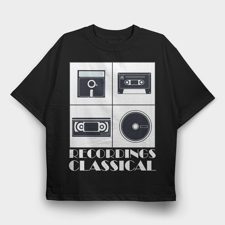 Recordings Classical, Tricou Oversize Barbati (Unisex)