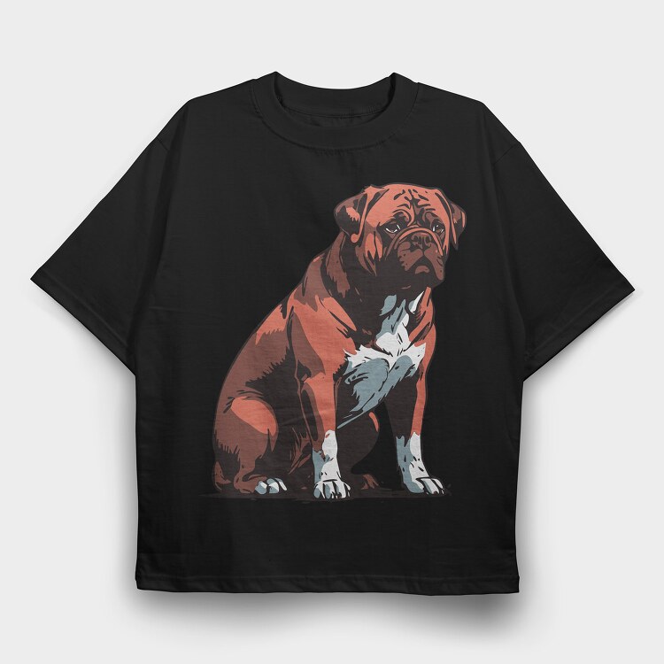 Bordeaux Mastiff, Tricou Oversize Barbati (Unisex)