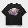 Tattoo Skull Flowers, Tricou Oversize Barbati (Unisex)