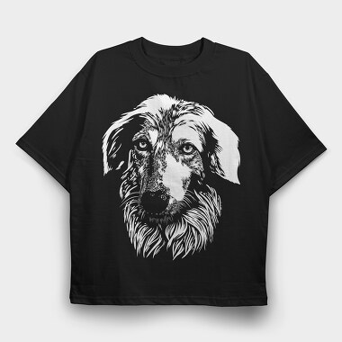 Borzoi Dog, Tricou Oversize Barbati (Unisex)