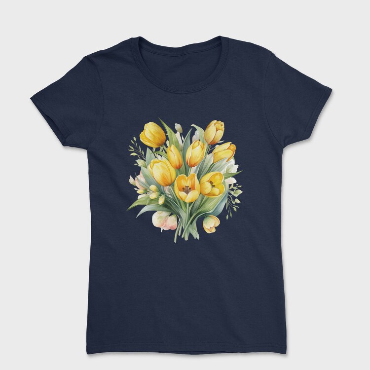 Bloom Spring Tulips, Tricou Femei