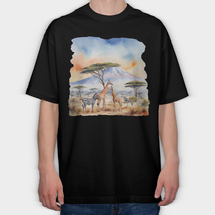 Mount Kilimanjaro, Tricou Oversize Barbati (Unisex)