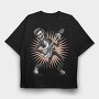 Rock Skeleton, Tricou Oversize Barbati (Unisex)