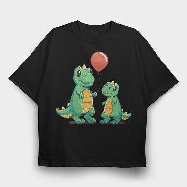 Dinos Balloon, Tricou Oversize Barbati (Unisex)