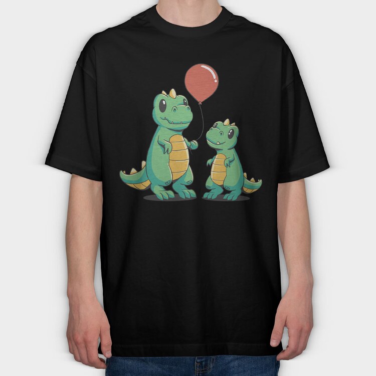 Dinos Balloon, Tricou Oversize Barbati (Unisex)