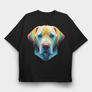 Dog Poly, Tricou Oversize Barbati (Unisex)