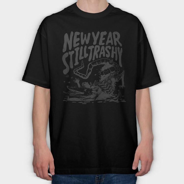 New Year Opossum, Tricou Oversize Barbati (Unisex)