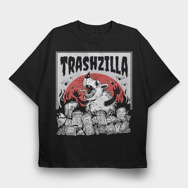 Trashzilla, Tricou Oversize Barbati (Unisex)