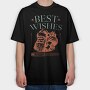 Santa Best Wishes, Tricou Oversize Barbati (Unisex)
