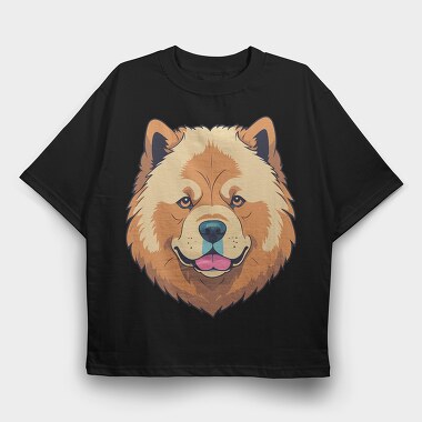 Chow Chow, Tricou Oversize Barbati (Unisex)