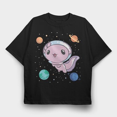 Axolotl Space, Tricou Oversize Barbati (Unisex)