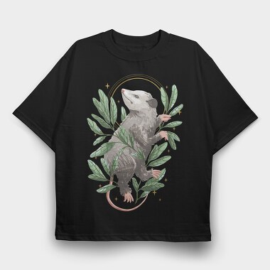 Opossum Mystical, Tricou Oversize Barbati (Unisex)