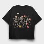 Christmas Dancing Skeletons, Tricou Oversize Barbati (Unisex)