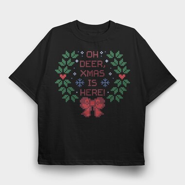 Ugly Sweater Oh Deer, Tricou Oversize Barbati (Unisex)