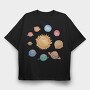 Kawaii Solar System, Tricou Oversize Barbati (Unisex)