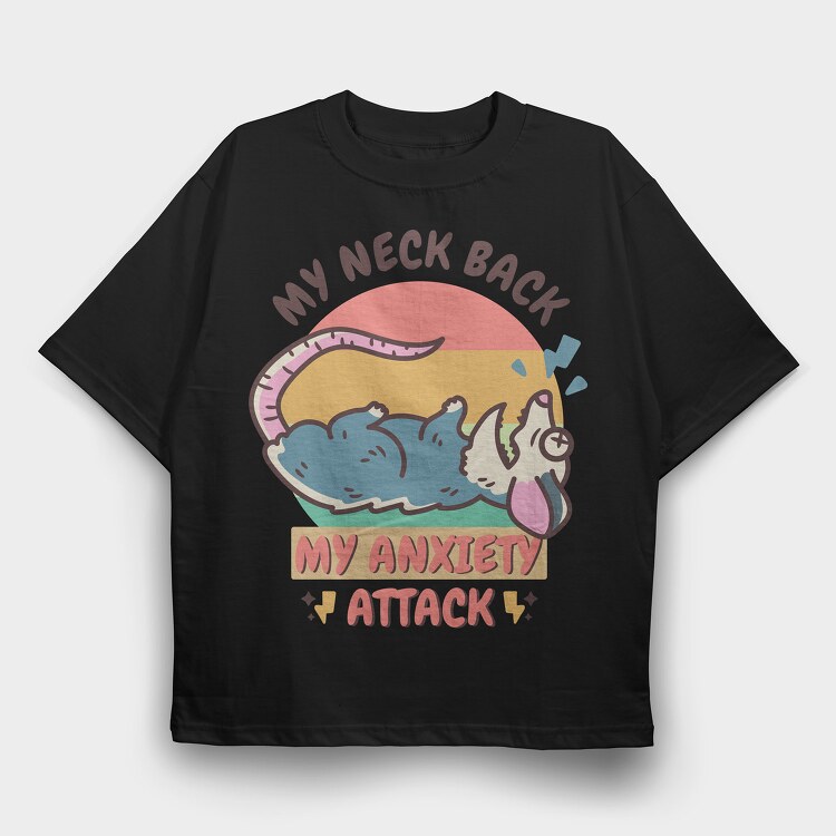 Opposum Anxiety Attack, Tricou Oversize Barbati (Unisex)