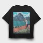 Fly Fisherman, Tricou Oversize Barbati (Unisex)