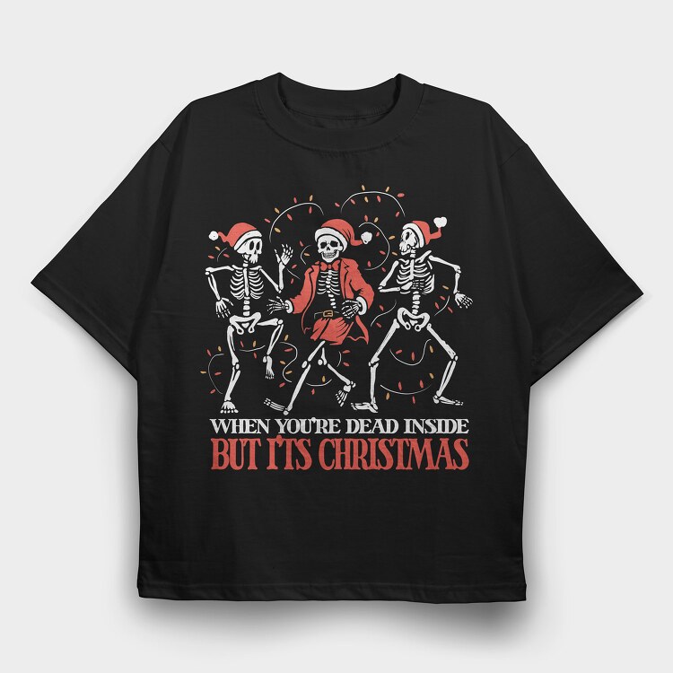 Skeletons Christmas, Tricou Oversize Barbati (Unisex)