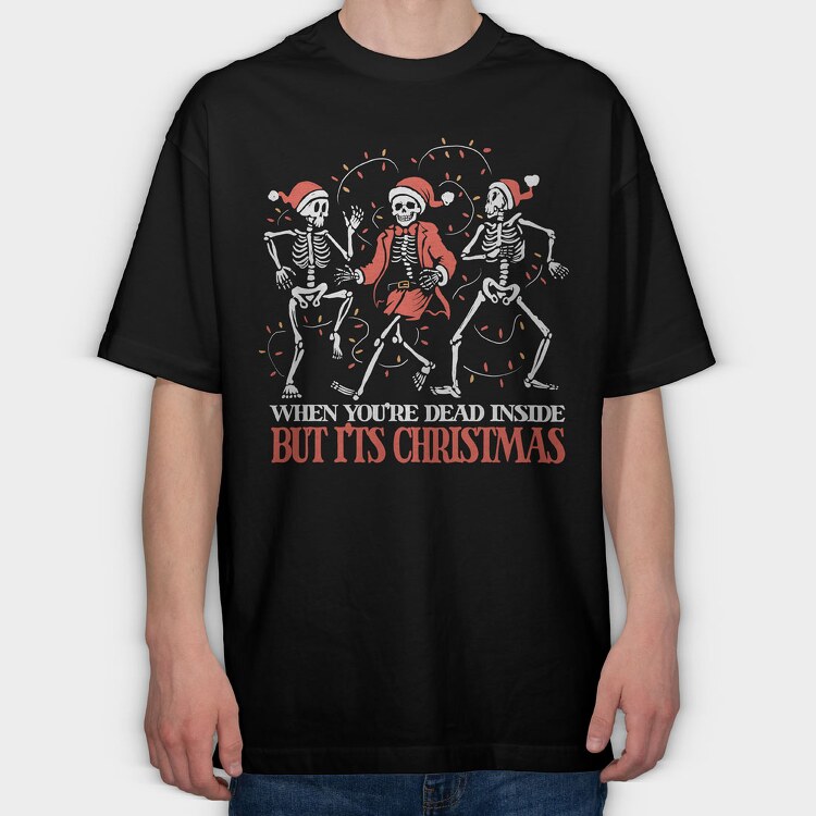 Skeletons Christmas, Tricou Oversize Barbati (Unisex)