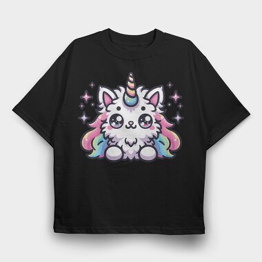 Unicorn Cute, Tricou Oversize Barbati (Unisex)