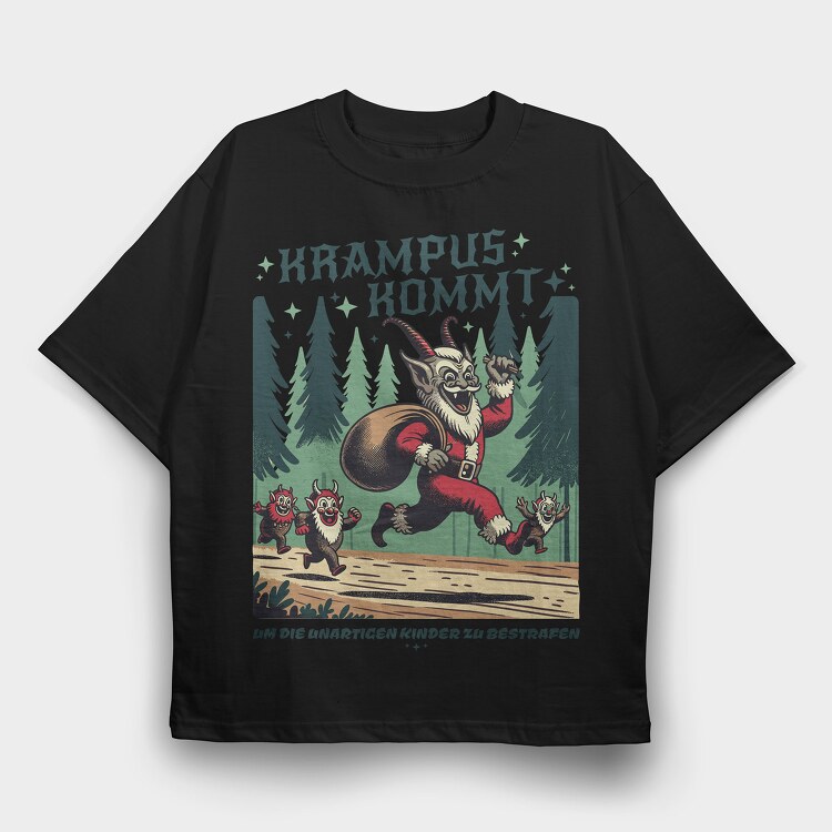 Krampus Kommt, Tricou Oversize Barbati (Unisex)