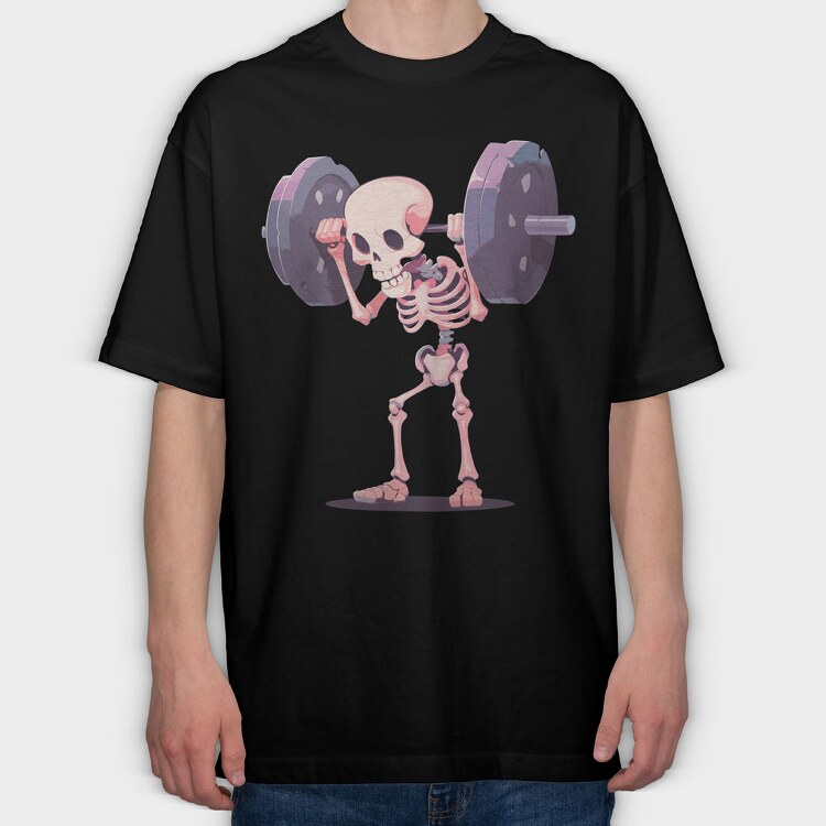 skelleton Lifting, Tricou Oversize Barbati (Unisex)