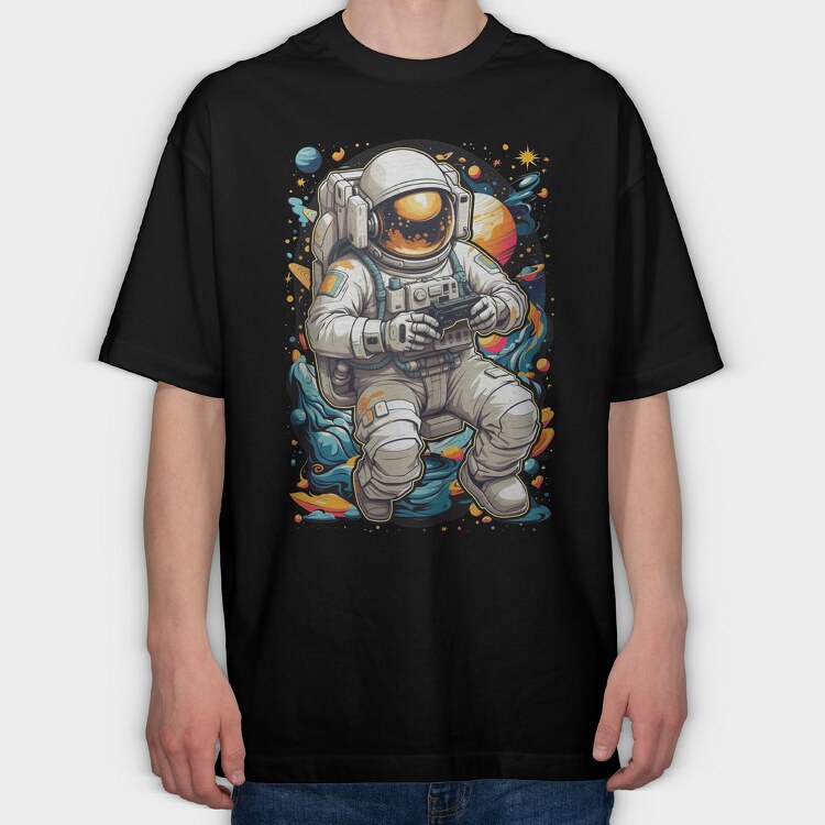 Gamer Astronaut, Tricou Oversize Barbati (Unisex)